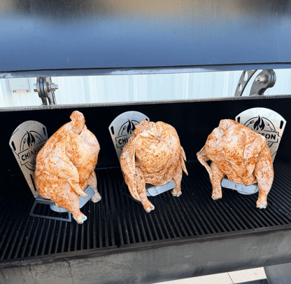 🍗 Chiasson Smoke Beer Can Chicken Chair | Heavy-Duty 18-Gauge Stainless Steel Holder for Stable Upright Grilling & 16 oz Cans 🔥