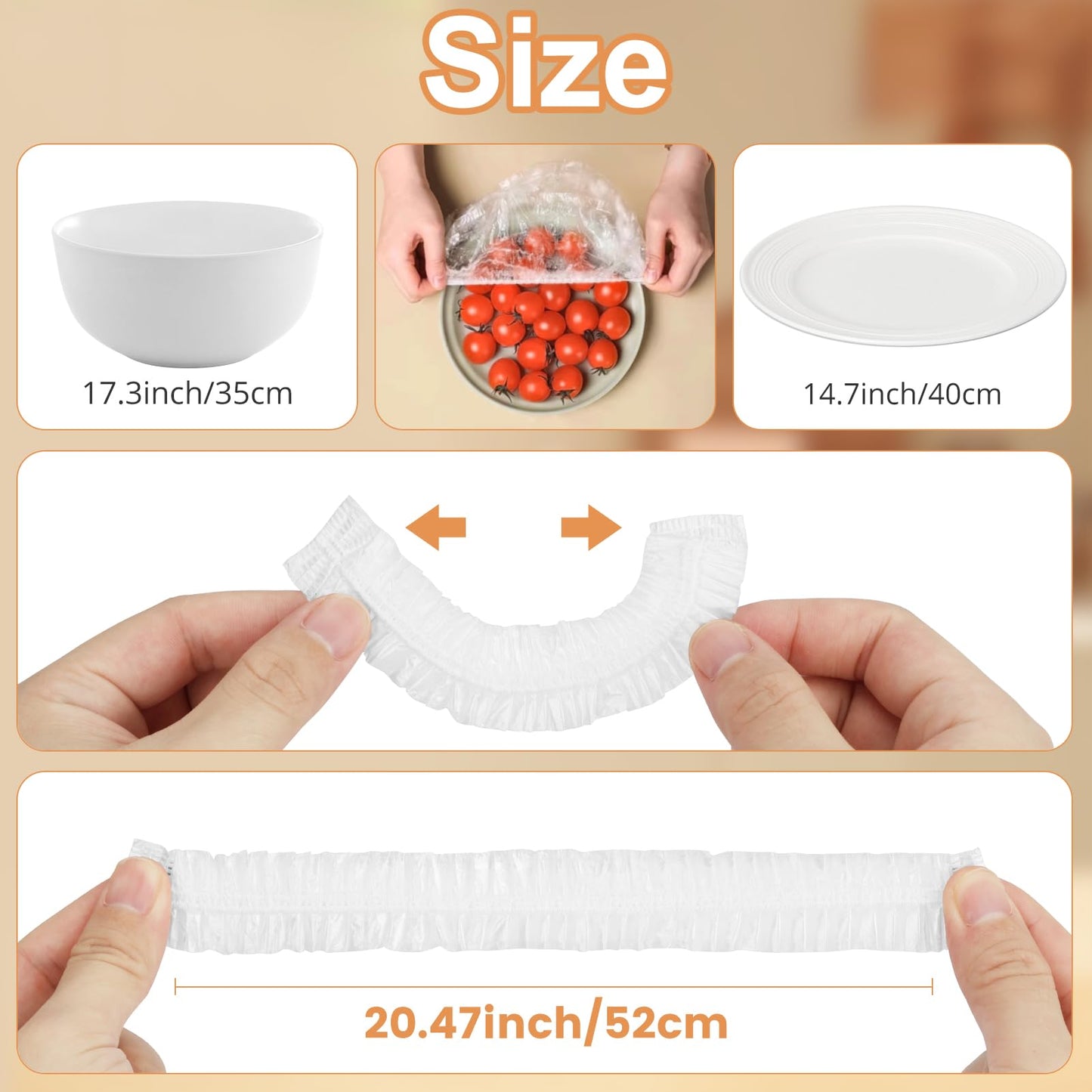 200Pcs Elastic Bowl Covers for Food Storage & Bread Proofing