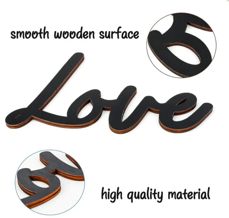 "Love you Bye" ✨Wooden Wall Hanging Sign Decoration - No Wall Damage