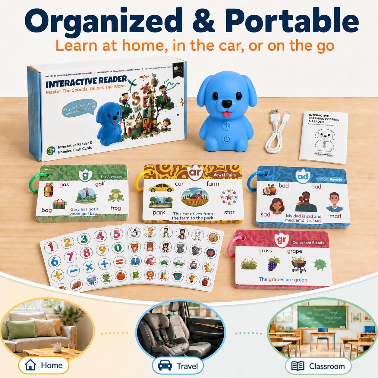 Phonics Learning Toy with Reader Dog, 148 Pages, 90 Stickers, Ages 3-8