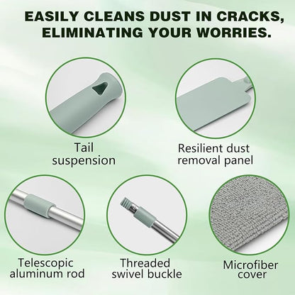 Multifunction Retractable Microfiber Dust Brush Gap Mop