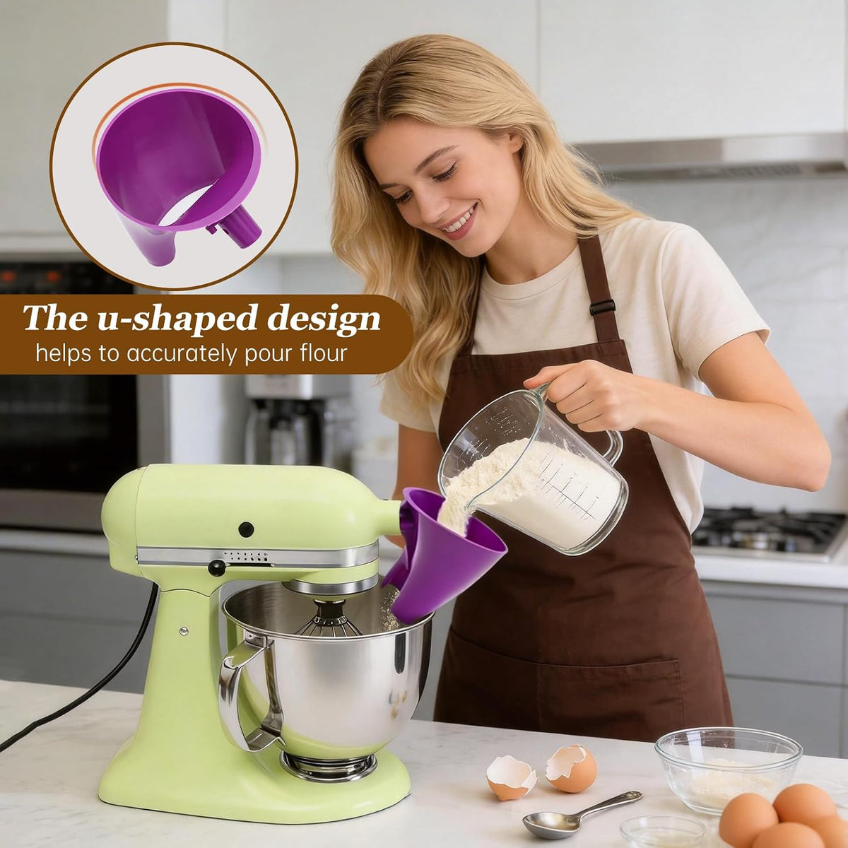 🔥LAST DAY 48% OFF - ✨Flour Funnel for Kitchen Aid Stand Mixer