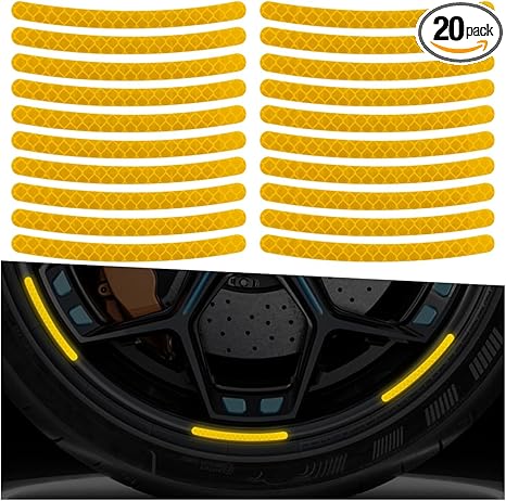 20PCS Car Wheel Stripe Reflective Stickers