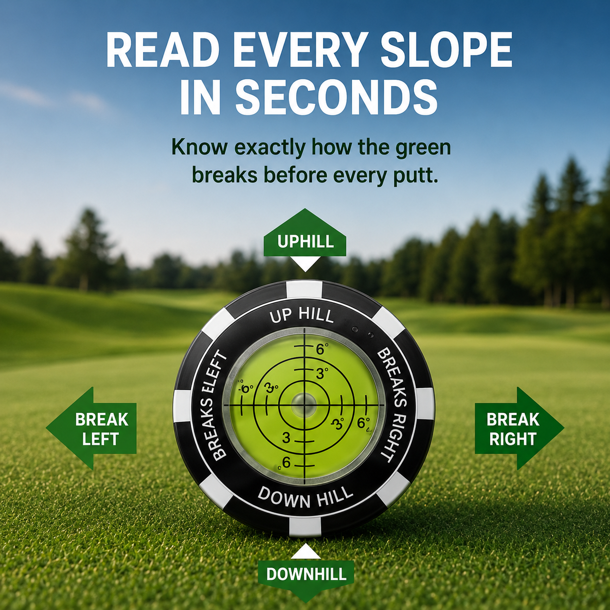 🏌️‍♂️⛳High-Precision Golf Green Reader – Portable Putting Slope Level Training Tool