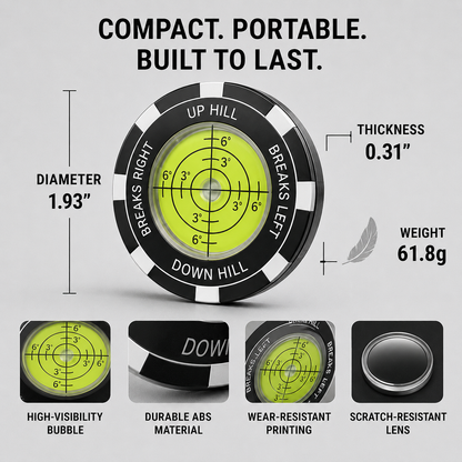 🏌️‍♂️⛳High-Precision Golf Green Reader – Portable Putting Slope Level Training Tool