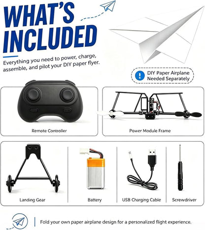 RC Paper Airplane Kit, DIY RC Plane for Hobbyists