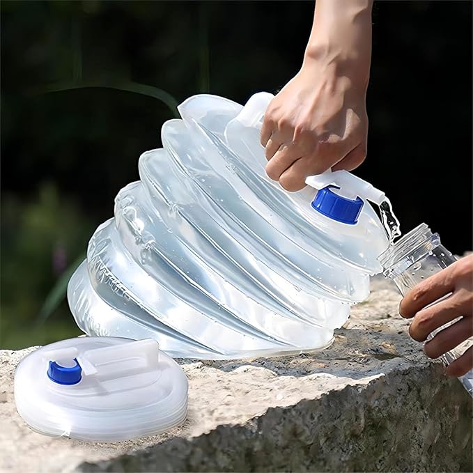 5/10/15-liter foldable water storage container with faucet, lightweight and durable, and reusable