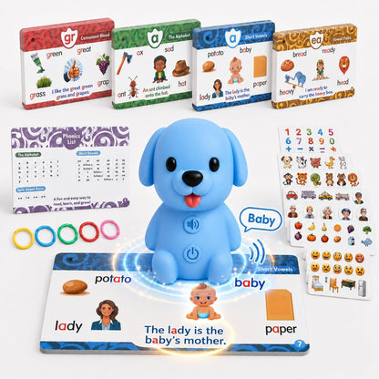 Phonics Learning Toy with Reader Dog, 148 Pages, 90 Stickers, Ages 3-8