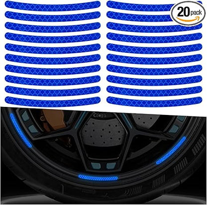 20PCS Car Wheel Stripe Reflective Stickers