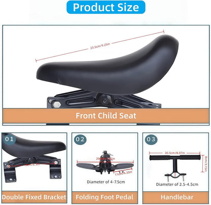 Front-Mounted Kids Bike Seat 🚲👶 – Safe & Comfortable Parent-Child Bike Seat