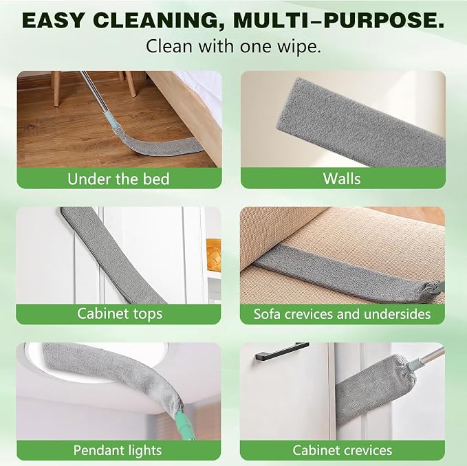 Multifunction Retractable Microfiber Dust Brush Gap Mop