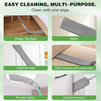 Multifunction Retractable Microfiber Dust Brush Gap Mop