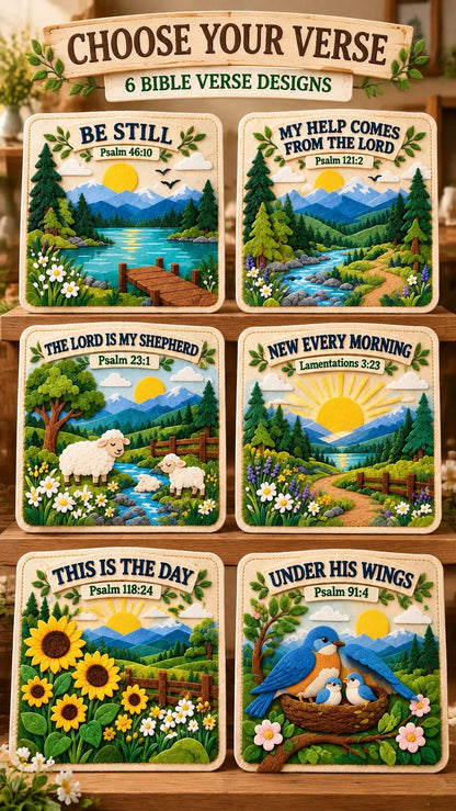 ✝️✨ Bible Verse Magic Felt Sticker Art DIY Kit – Beginner-Friendly Christian Craft 🙏🌿