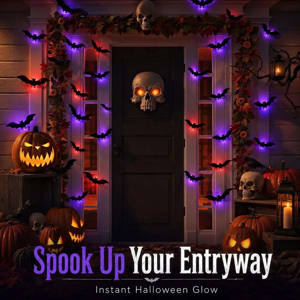 🎃Halloween Pre-sale🎃3D Bat Light Design LED Decorations 12pcs/24pcs Set