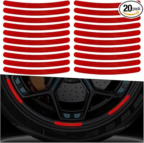 20PCS Car Wheel Stripe Reflective Stickers