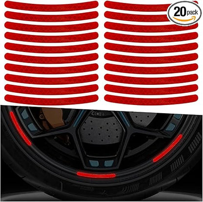 20PCS Car Wheel Stripe Reflective Stickers