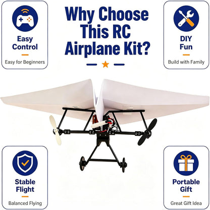 RC Paper Airplane Kit, DIY RC Plane for Hobbyists