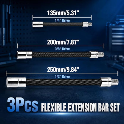 3Pcs Flexible Socket Extensions Cable