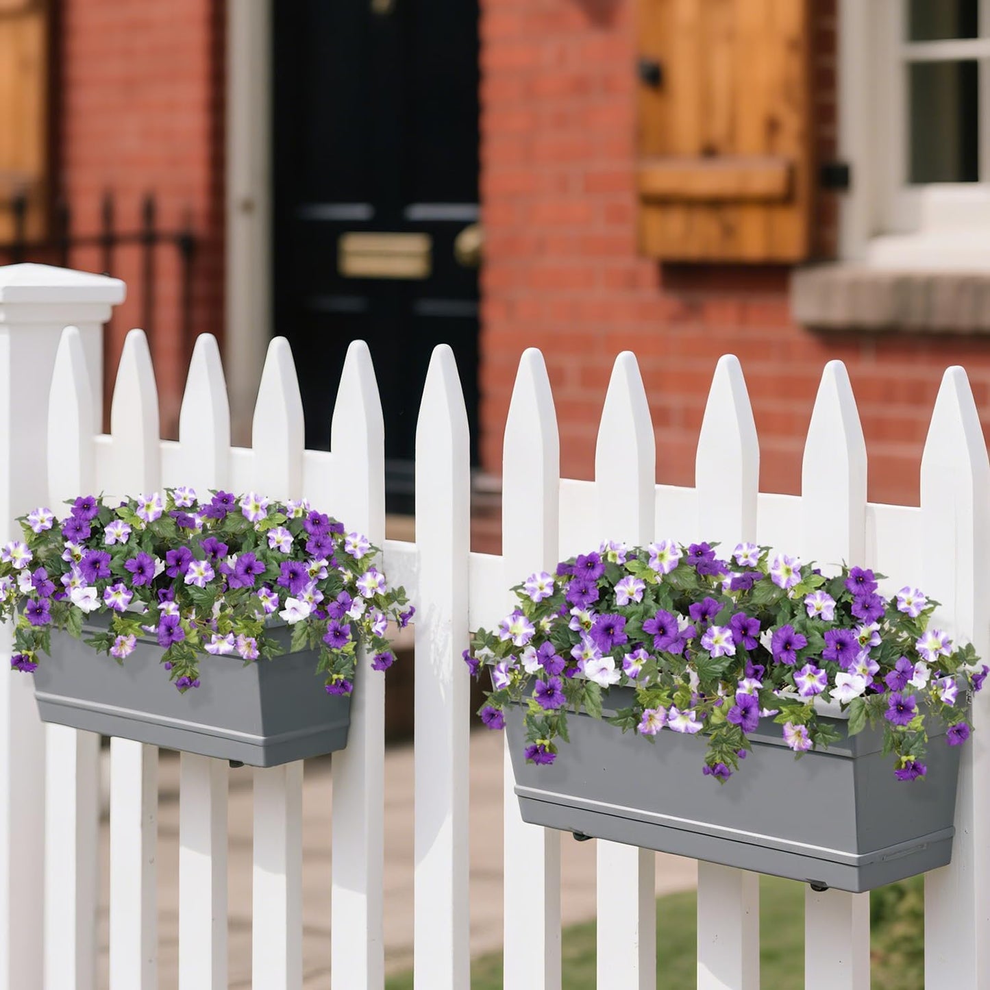 Outdoor Artificial Petunia Flowers Decor (2Pcs)