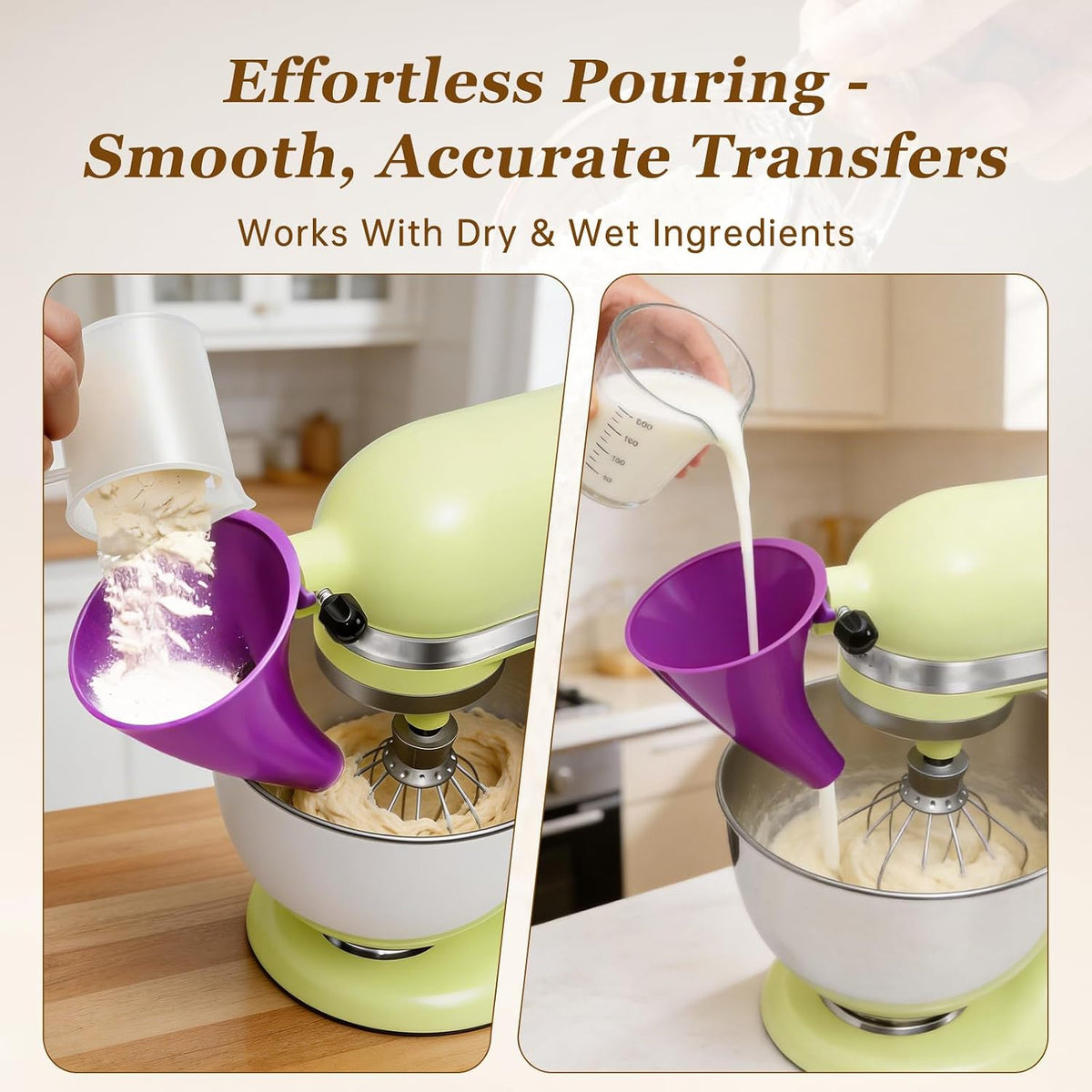 🔥LAST DAY 48% OFF - ✨Flour Funnel for Kitchen Aid Stand Mixer