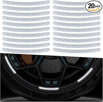 20PCS Car Wheel Stripe Reflective Stickers