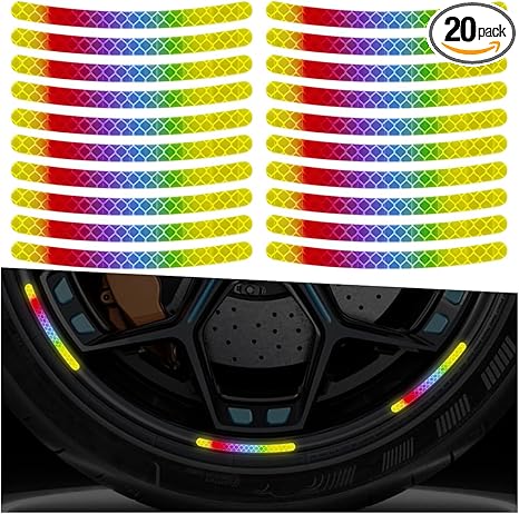 20PCS Car Wheel Stripe Reflective Stickers