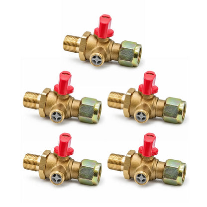 Heavy-Duty Self-Venting Brass Air Cut-Off Valve (M18 x 1.5 Threads, One-Way Exhaust)