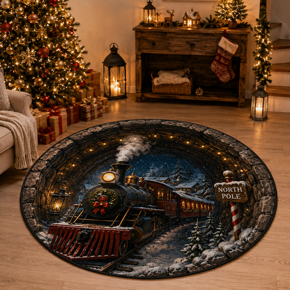 🎄 Christmas 3D Illusion Rug – Magical Holiday Portal Floor Decor