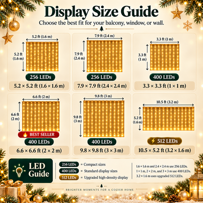 Ncrovopro smart pixel curtain lights for animated holiday displays