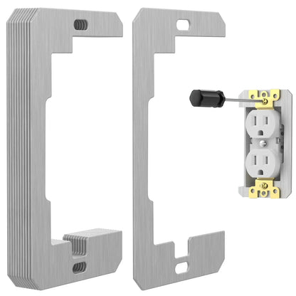 10 Pcs Wall Plate Spacer,Spacers for Electrical Outlets, Metal Flush Fit Device Leveling Plates for Electrical Outlet Repair, Fix Loose Outlets and Electrical Boxes
