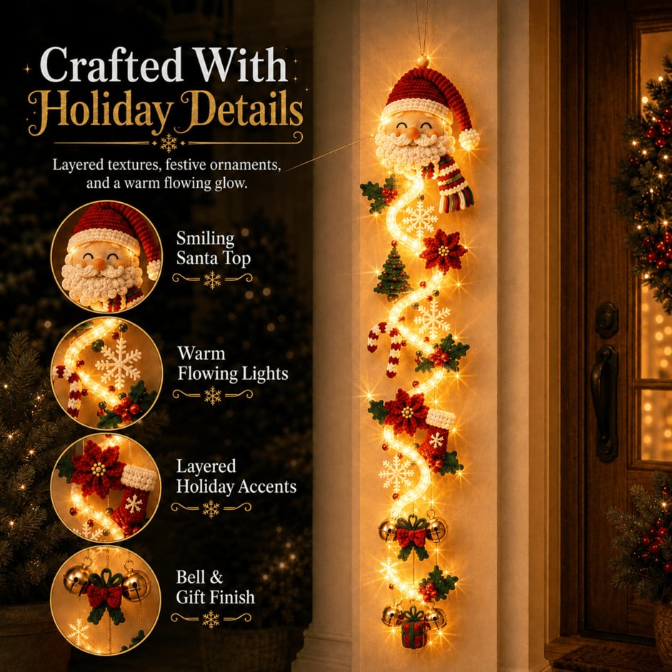 ⏳ Last day! 49% OFF – 🎅MerryCascade™ Glowing Christmas Door Hanger