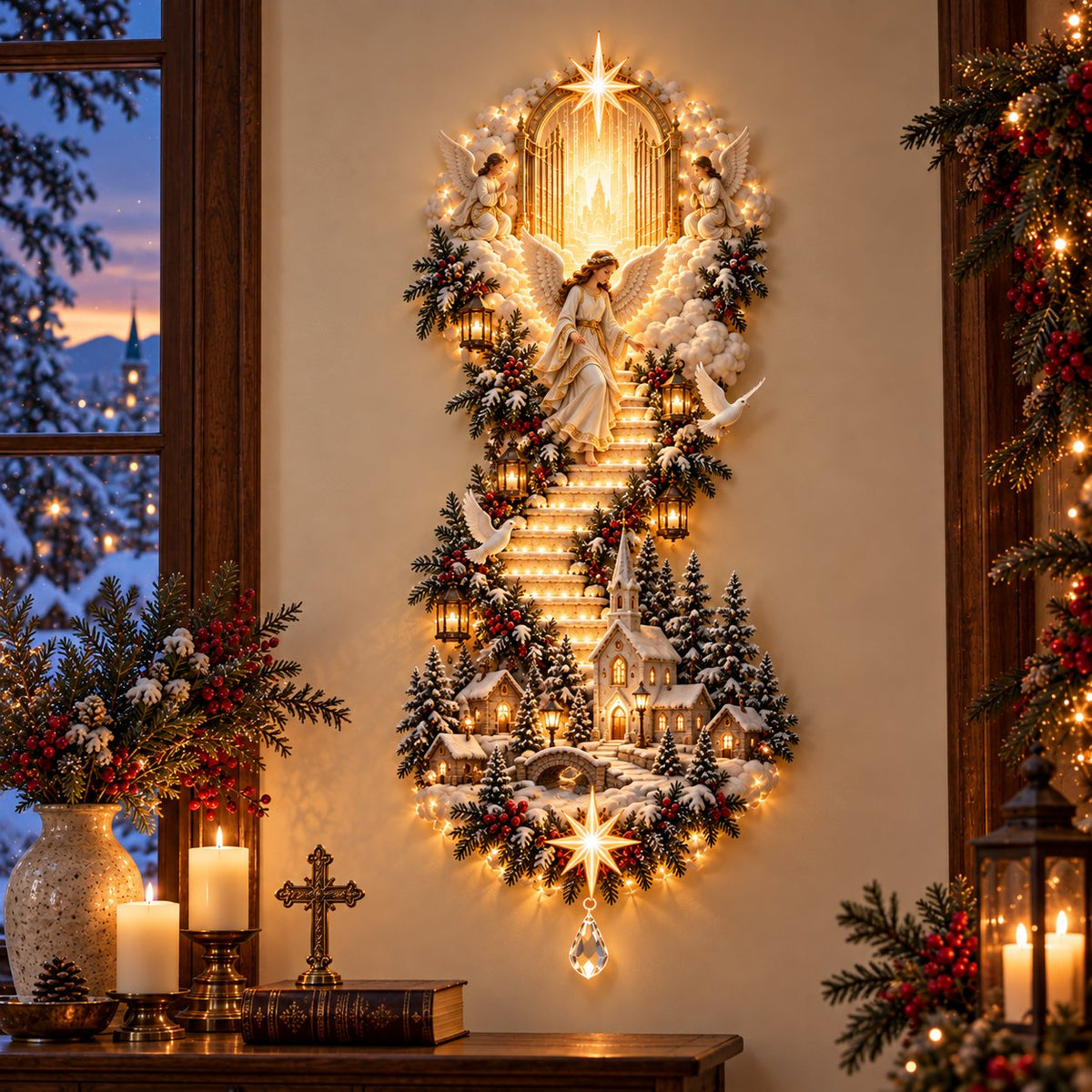 ✨ 60%OFF ONLY TODAY✨ Jesus Light of Heaven Christmas Wall Hanging✝️