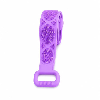 🚿🛁 Silicone Shower Back Scrubber Belt – Double-Sided Exfoliating Shower Body Brush with Mesh Sponge for Deep Cleaning