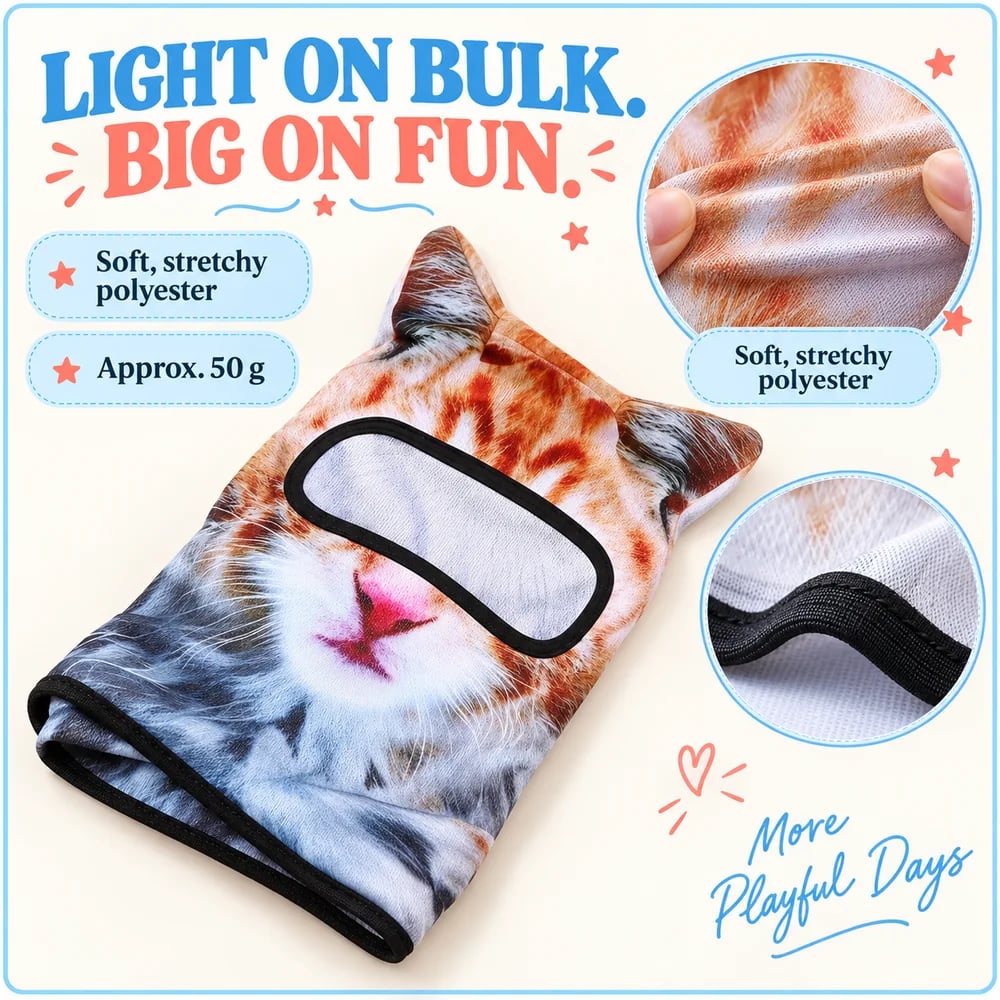 🔥🐱3D Cat Ski Balaclava Face Mask with Ears Animal Mask