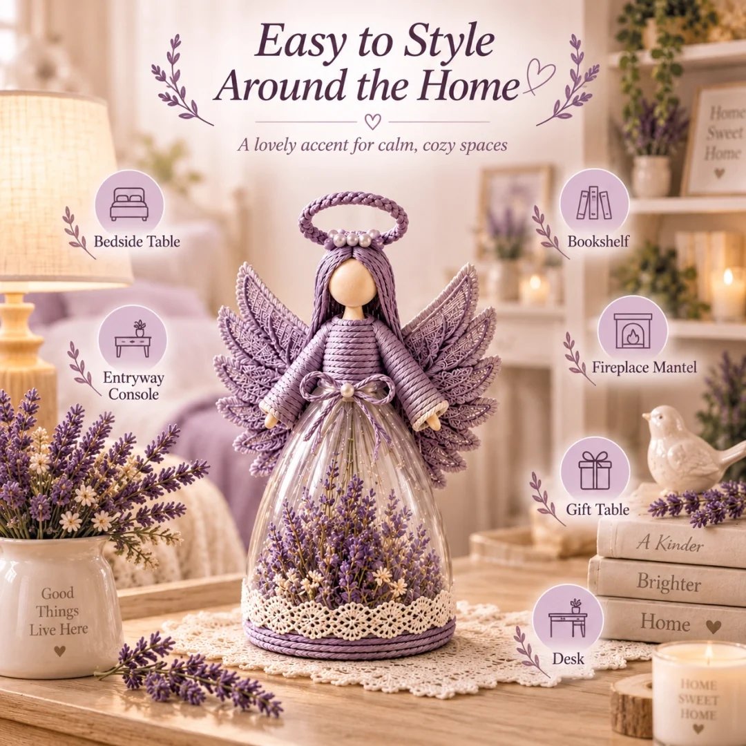 🔥 LAST DAY 49% OFF - 🌸🎁 Lighted Floral Angel Figurine