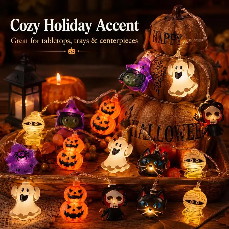 Halloween LED lanterns - Death God, Black Cat, Pumpkin Lantern String