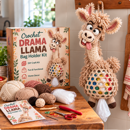 🔥LAST DAY 49% OFF – 🌼 Cottage Harvest Keepers™ — Crochet Animal Bag Holder DIY Kit | 13 Adorable Designs