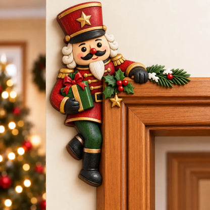 🎅 Christmas Peekaboo Door Frame Decor | Festive Corner Holiday Accent