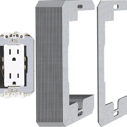 10 Pcs Wall Plate Spacer,Spacers for Electrical Outlets, Metal Flush Fit Device Leveling Plates for Electrical Outlet Repair, Fix Loose Outlets and Electrical Boxes