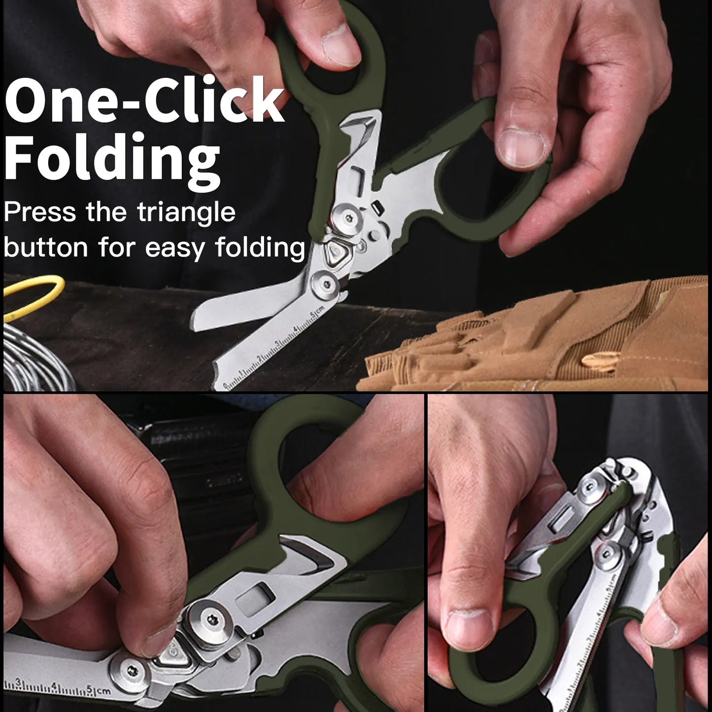 8-in-1 Tactical Folding Scissors