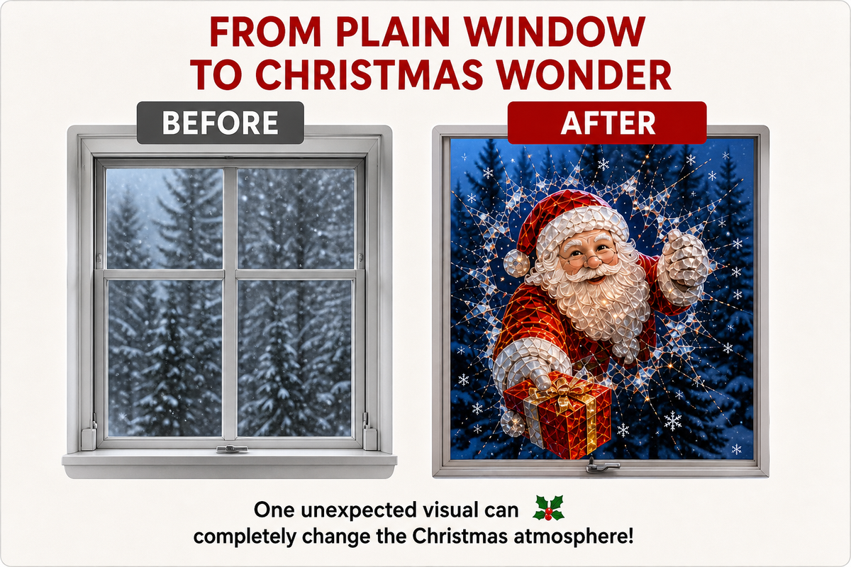 😍Santa Claus window stickers