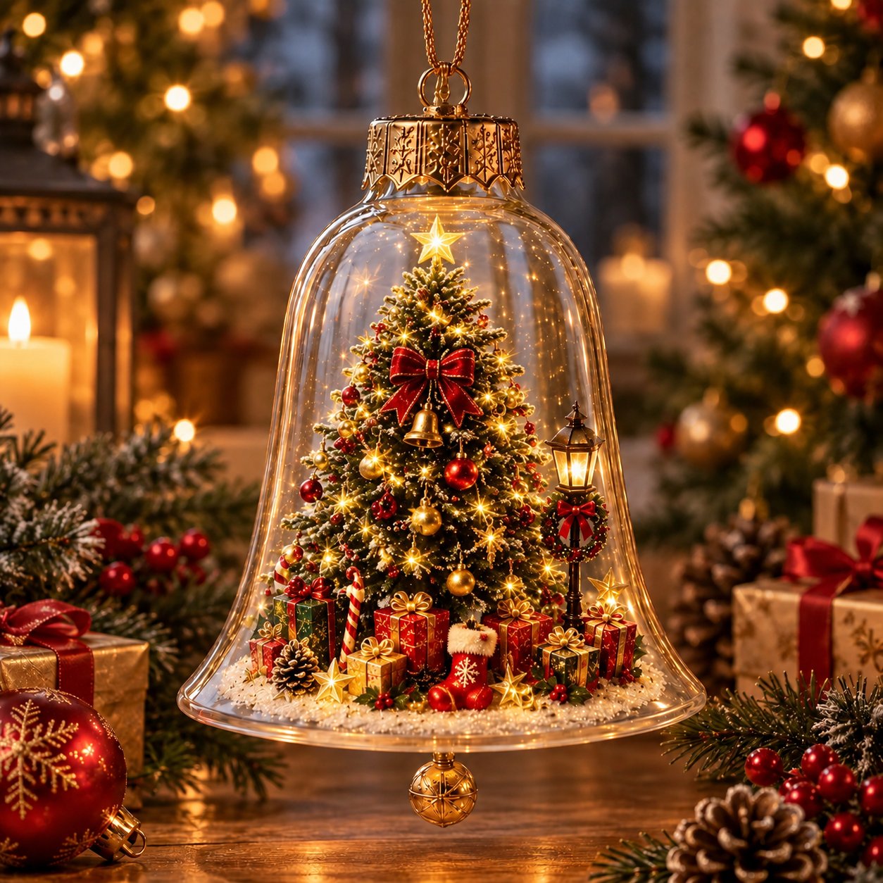 🎄 Lighted Christmas Bell Ornament Collection