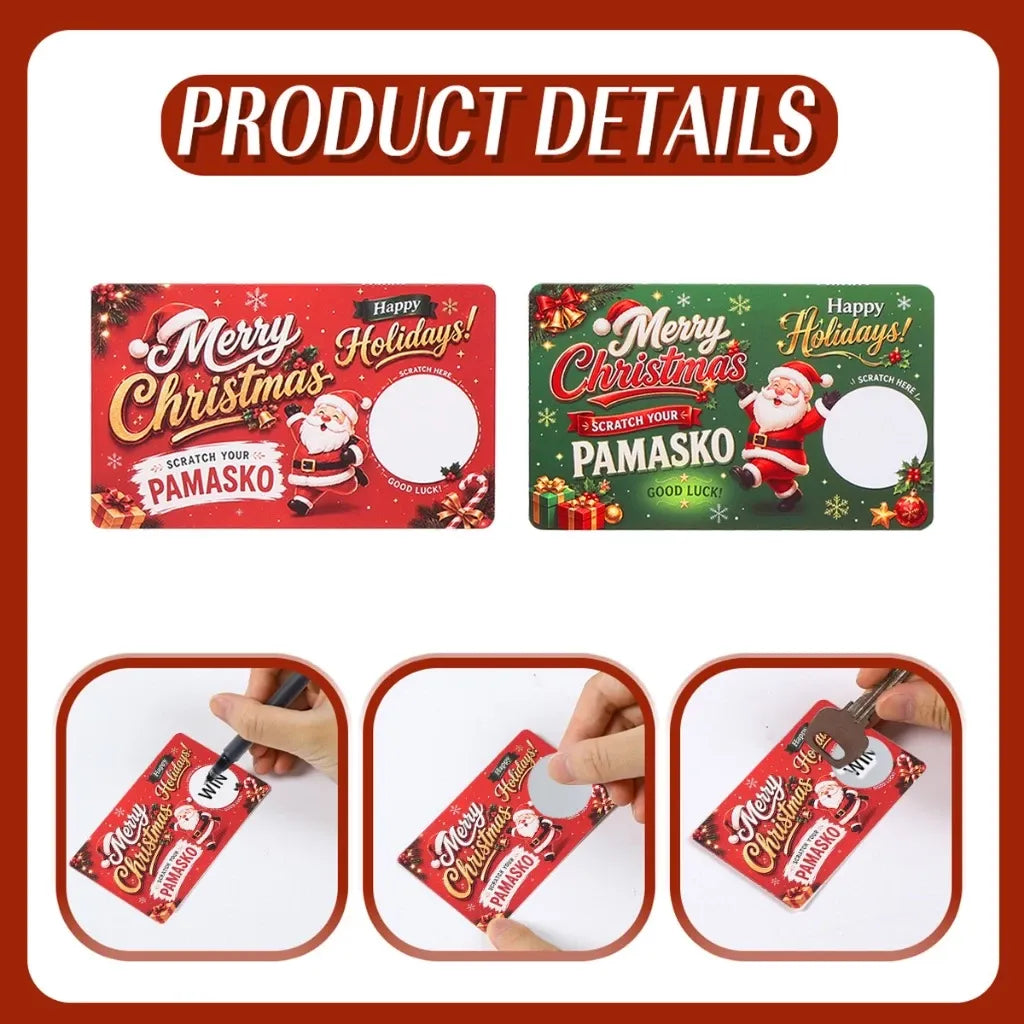🎅Christmas Scratch Cards – Holiday Party Game, Lucky Draw & Surprise Gift Cards with Scratch-Off Stickers