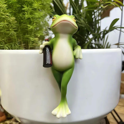 🏆Flash Sale⚡50K+ SOLD! Almost Gone -✨Resin Frog Figurines Planter Decor🐸🌿