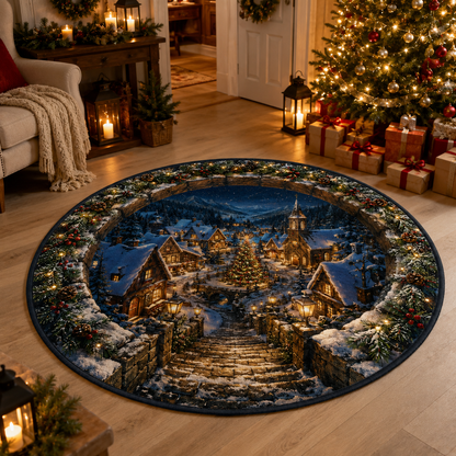 🎄 Christmas 3D Illusion Rug – Magical Holiday Portal Floor Decor