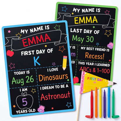 First & Last Day School Sign – Double-Sided Chalkboard for Every Milestone