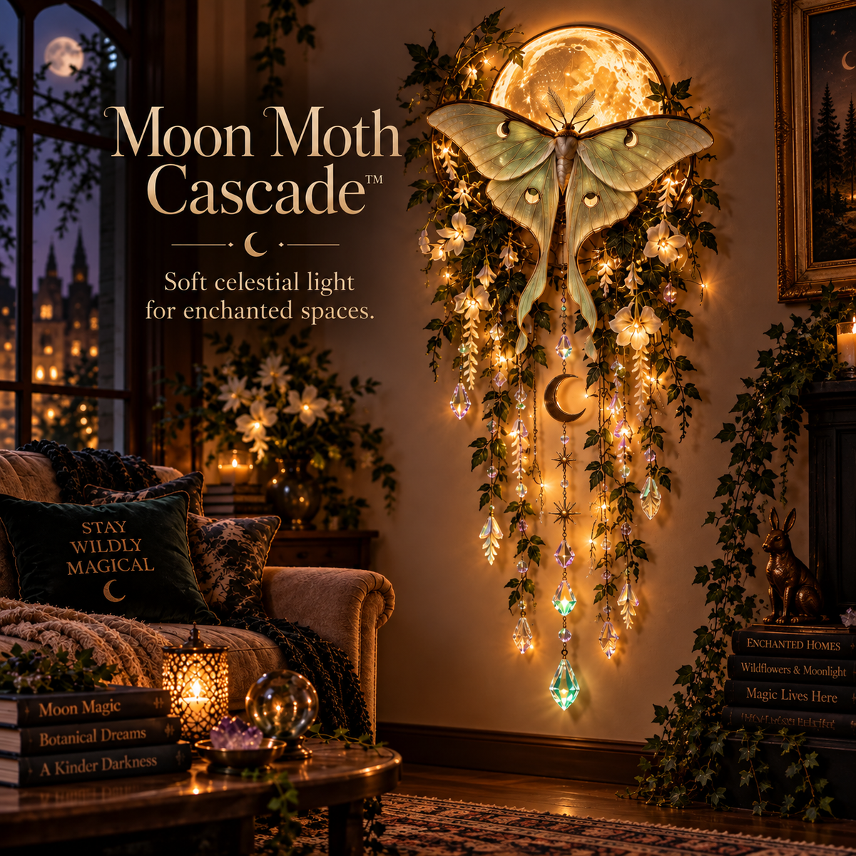 Enchanted Moon Animal Wall Light