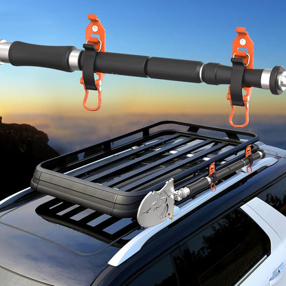 🔧All-Weather Metal Shovel Bracket | Rust-Proof Roof Rack Organizer Set – Holds Up to 124lbsA