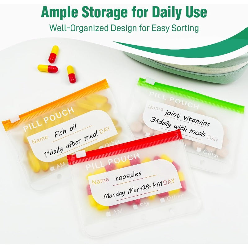 Waterproof pillbox A8 binder set, travel medicine bag