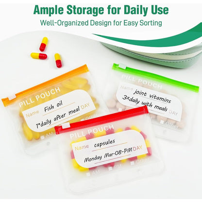 Waterproof pillbox A8 binder set, travel medicine bag